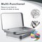 2 Pieces Metal Rectangular Tin Metal Hinged Lid Tin Metal Empty Box Container Silver Rectangular Storage Tin Box with Lid for Watercolor Jewelry Makeup Pill Candy Craft Organize (2 Pieces)